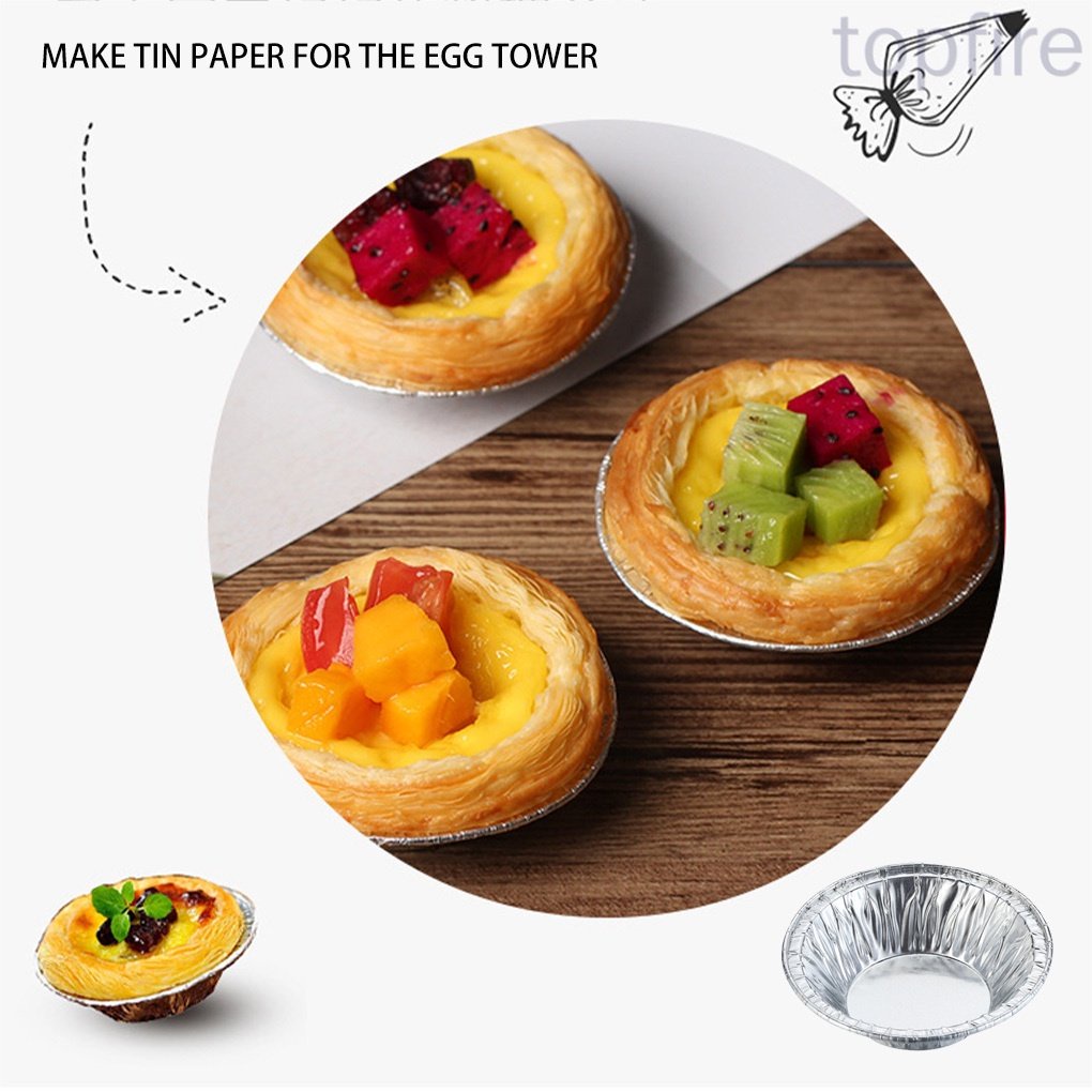 Set 50 100 Khuôn Giấy Bạc Nướng Bánh Tart, Nướng Hàu Đa Năng Nhỏ Gọn Đồ Gia Dụng 88359 Bảo Nhi Shop