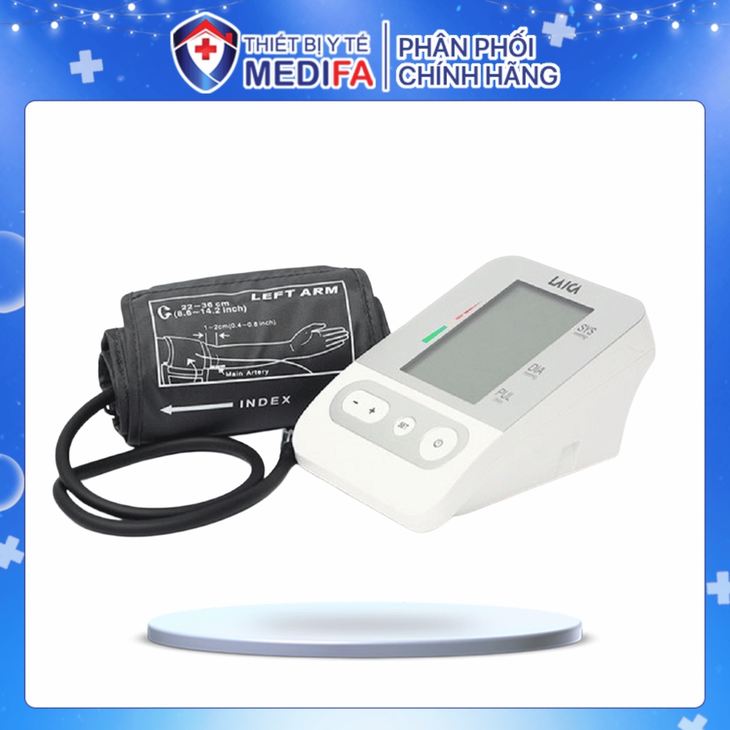 Máy đo huyết áp bắp tay Laica BM2301, màn hình LCD lớn, rõ nét, dễ sử dụng cho người già