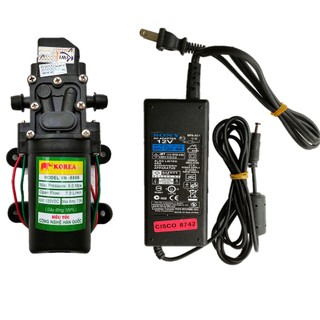 Máy bơm tăng áp mini 12v VN-8888. Máy tự ngắt, 40W kèm nguồn 12v6a