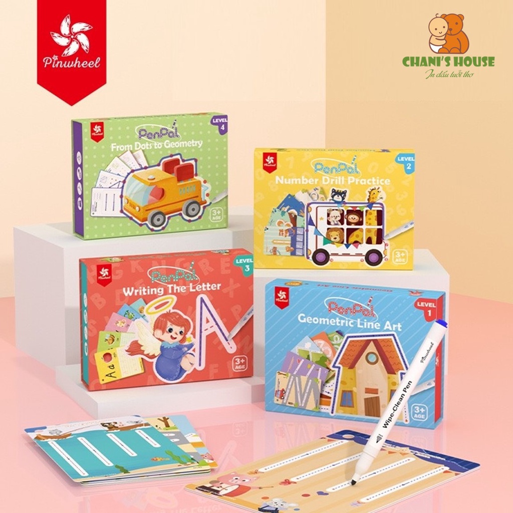 ĐỒ CHƠI FLASHCARD PINWHEEL CHỦ ĐỀ TƯ DUY LOGIC VÀ LUYỆN VIẾT DOT TO DOT THEO CẤP ĐỘ KÈM BÚT VIẾT XÓA ĐƯỢC