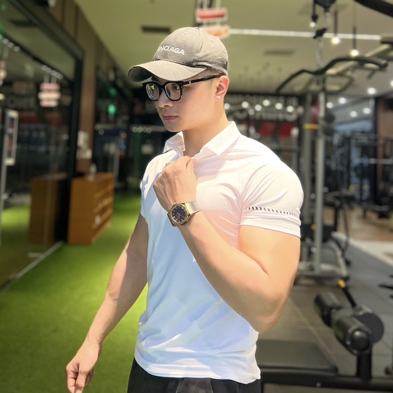 Áo Polo Body Thể Thao,Chất Thun Lạnh,Mềm Mịn,Thoáng Mát,Co Giãn 4 Chiều GB102