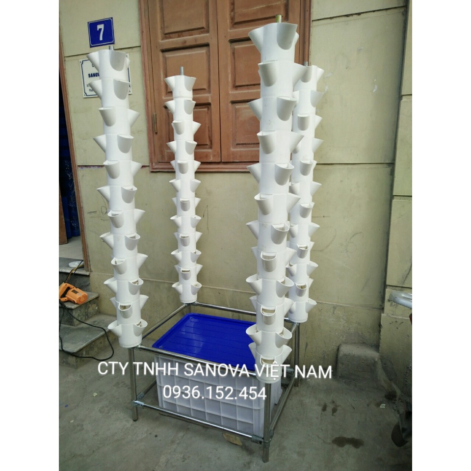 Bộ comboo 4 trụ trồng rau thủy canh trụ đứng cao cấp