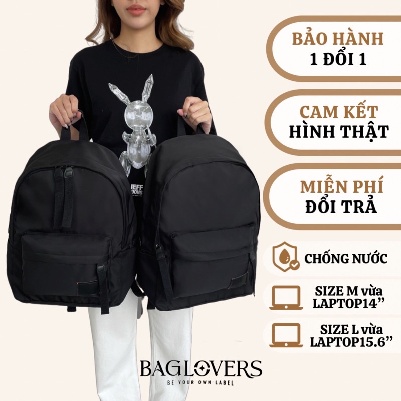 BALO CHỐNG NƯỚC THỜI TRANG HS SV / 2 SIZE / BLACK BP