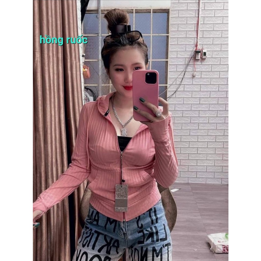 ÁO KHOÁC THUN GÂN CHẤT DẦY -NÓN TO