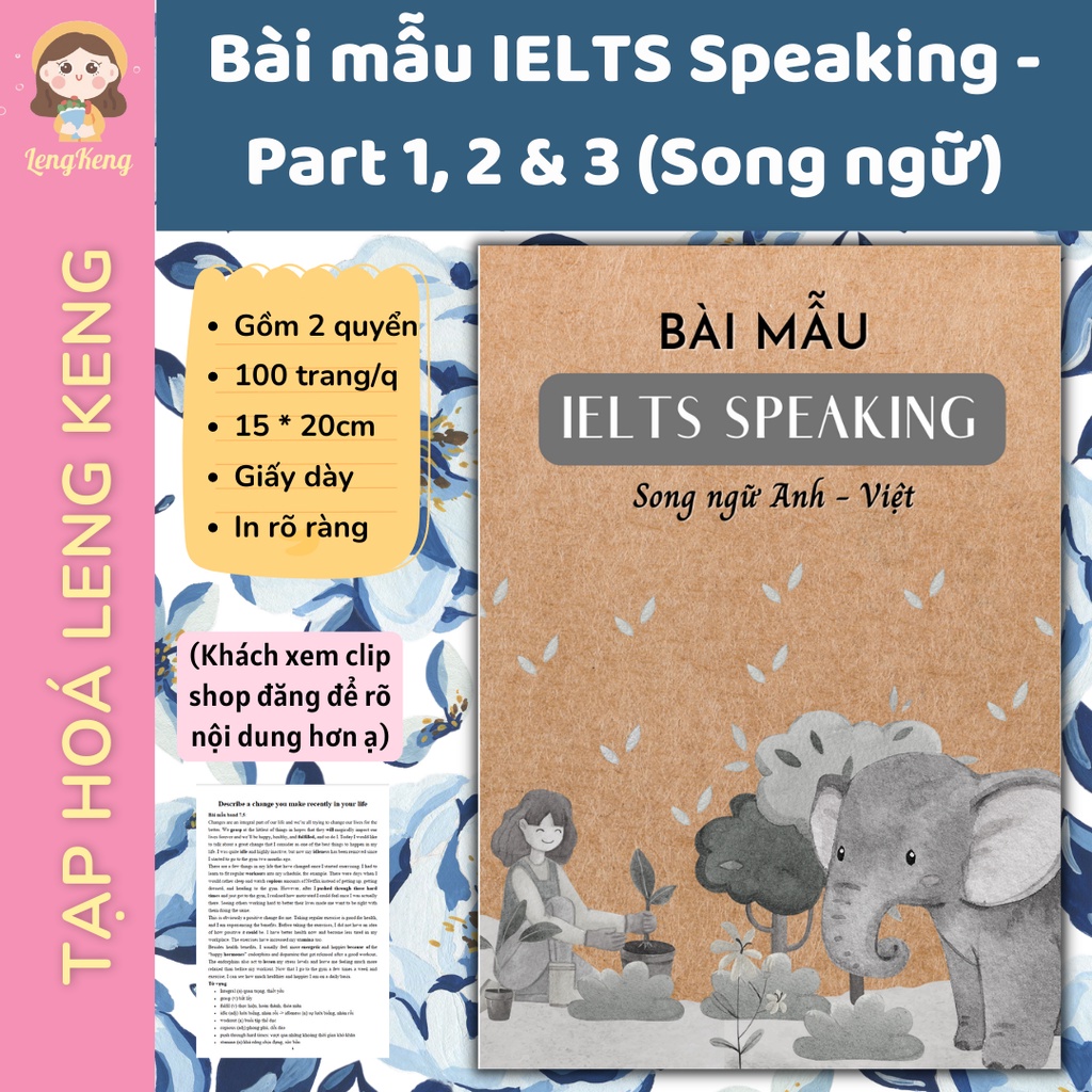 Bài mẫu IEL.TS Speaking - Part 1, 2 & 3