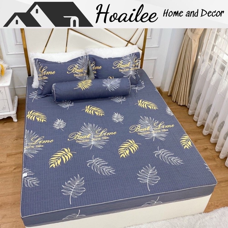 BỘ GA CHUN TRẦN BÔNG VÀ 2 VỎ GỐI ,GA GIƯỜNG COTTON 100% ĐỦ SIZE NỆM M6/M8/2mx2m