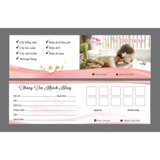 100 thẻ liệu trình dành cho spa chuyên nghiệp