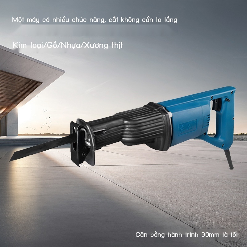 Máy cưa kiếm Dongcheng J1F-FF-30 công suất cao có thể điều chỉnh tốc độ ống thép PVC chuyển động