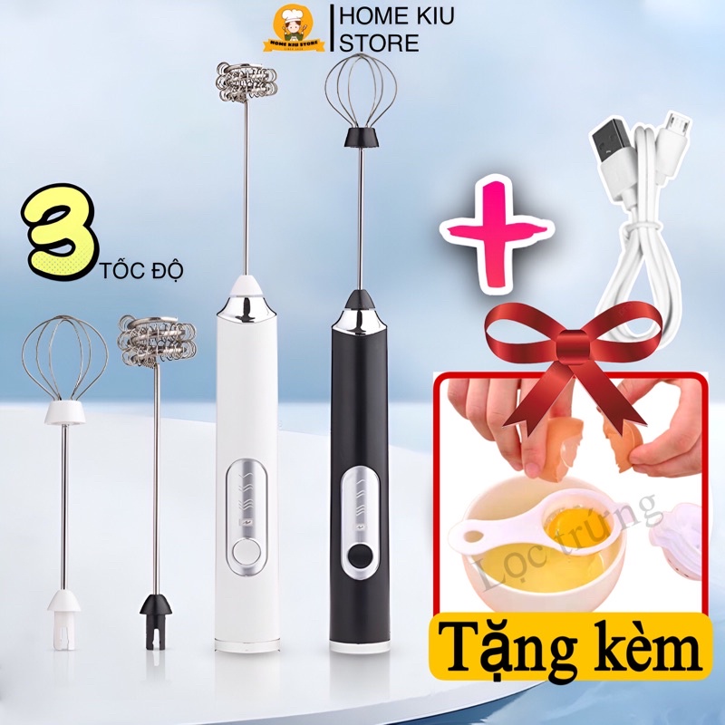 B02 - Máy Đánh Trứng Cầm Tay Không Dây 4W - Sạc USB - Đánh Trứng, Đánh Kem
