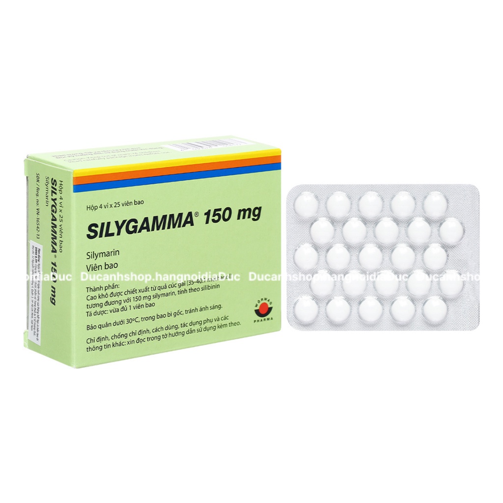 (Nhập khẩu Đức) Viên uống giải độc gan, cải thiện chức năng gan/mật SILYGAMMA 150MG