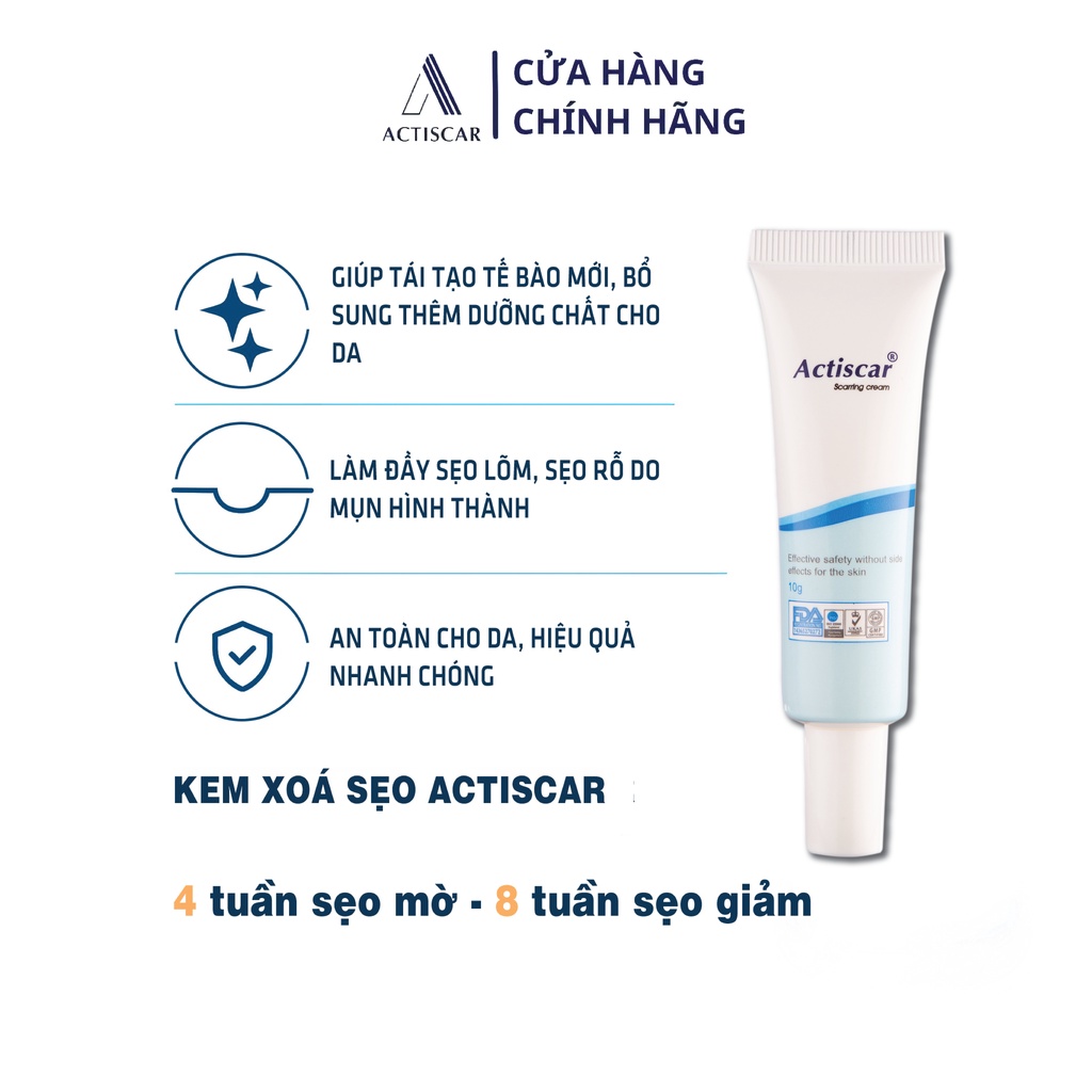 Kem Sẹo Actiscar Làm Xẹp Sẹo Lồi, Cải Thiện Sẹo Lõm, Sẹo Bỏng Và Sẹo Thâm 20g