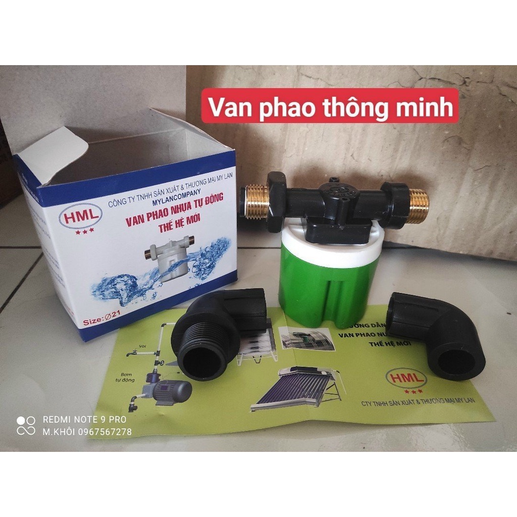 Van phao thông minh tự ngắt ren đồng 21 27