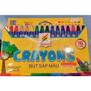 Bút sáp màu colormate hộp 16 màu - colormate