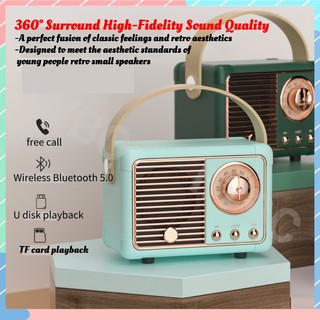 Loa Bluetooth Không Dây Âm Thanh Siêu Trầm Phong Cách Retro Cho Android / Android