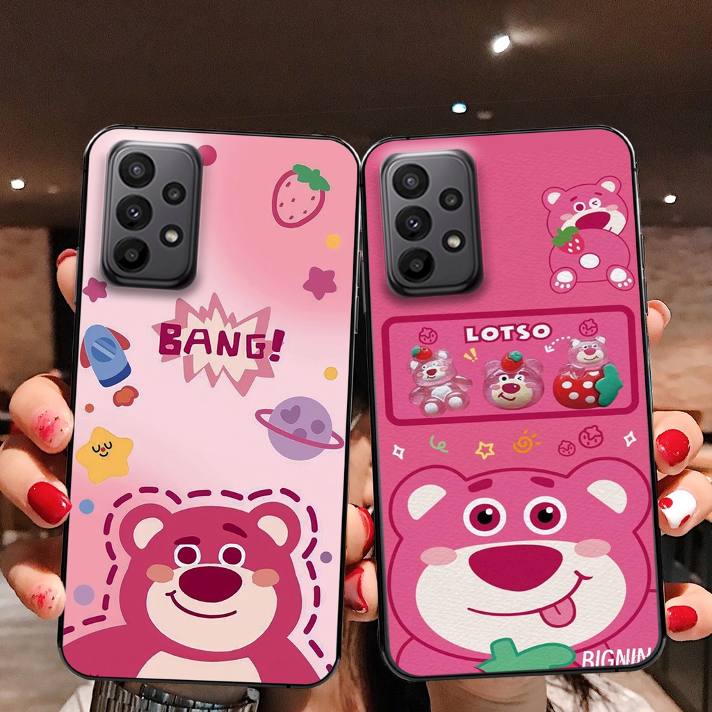 Ốp lưng Samsung A13 / A23 / A33 / A53 / A73 GẤU DÂU LOTSO đỏ cute đẹp siêu rẻ