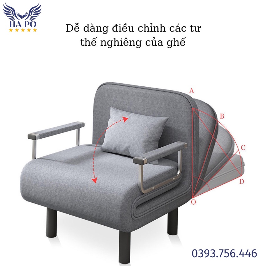 Sofa Giường HP66 Đa Năng Gấp Gọn, Sofa Bed Thông Minh 2 Trong 1 Giúp Tiết Kiệm Không Gian Chính Hãng Hapo | BigBuy360 - bigbuy360.vn