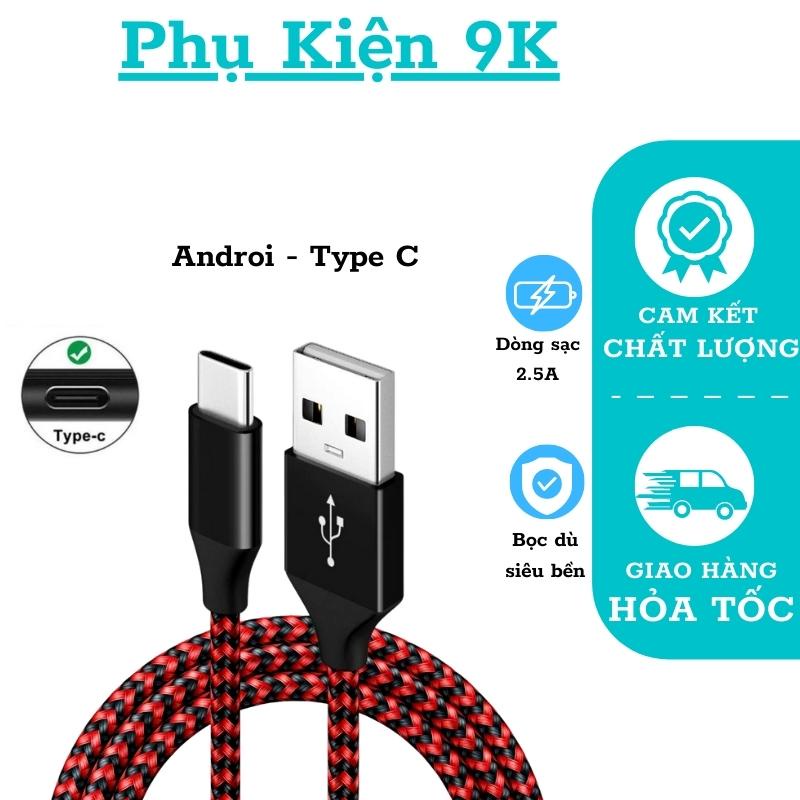 Dây sạc type C, Cáp sạc typec A84 bọc bù siêu bền dùng cho andoird xiaomi oppo...