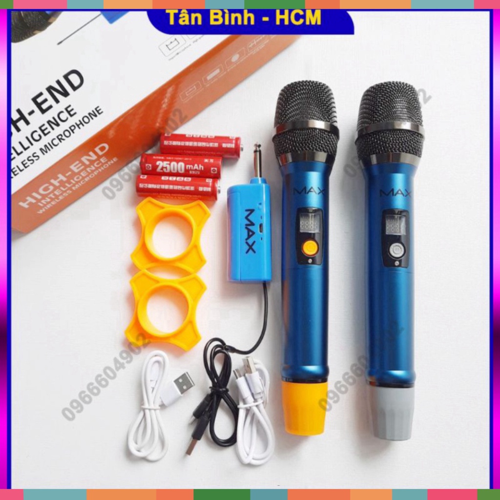 Mic không dây đa năng MAX 56 pin sạc dành cho loa kéo, âm ly, vang - Giảm giá sốc