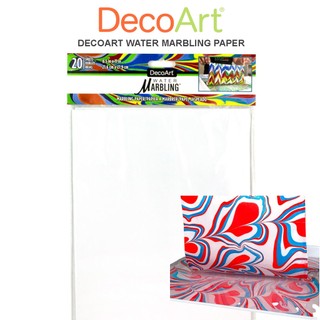 Xấp 10 tờ giấy nhuộm ấn thủy - Water Marbling Paper