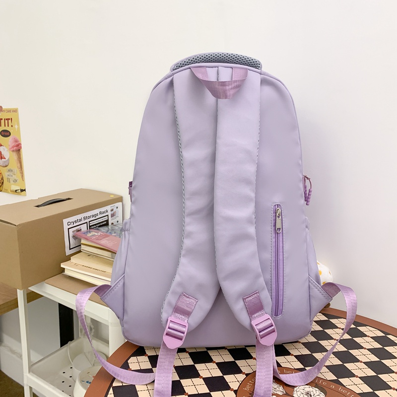 Balo đi học PRETTYZYS sức chứa lớn 15.6 inch thời trang Hàn Quốc 2023 trẻ trung cho nữ