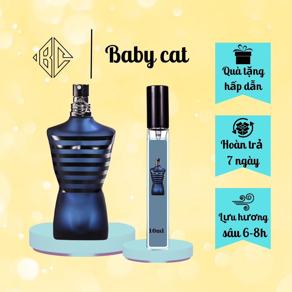 Nước hoa nam Jean Paul Gaultier Ultra Male EDT lưu hương lâu nam tính 10ml-Babycat Store