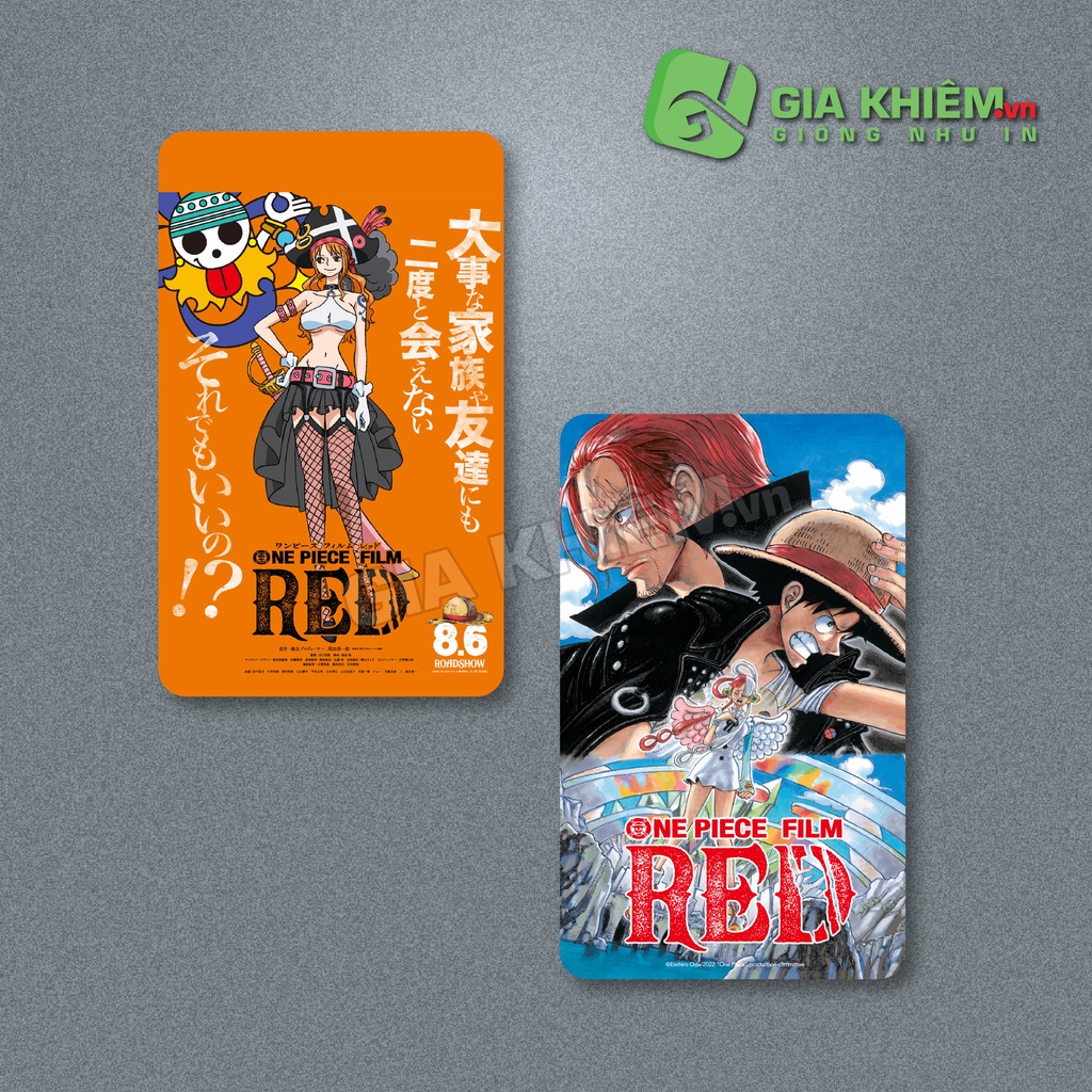 Card bo góc giấy ONE PIECE FILM RED
