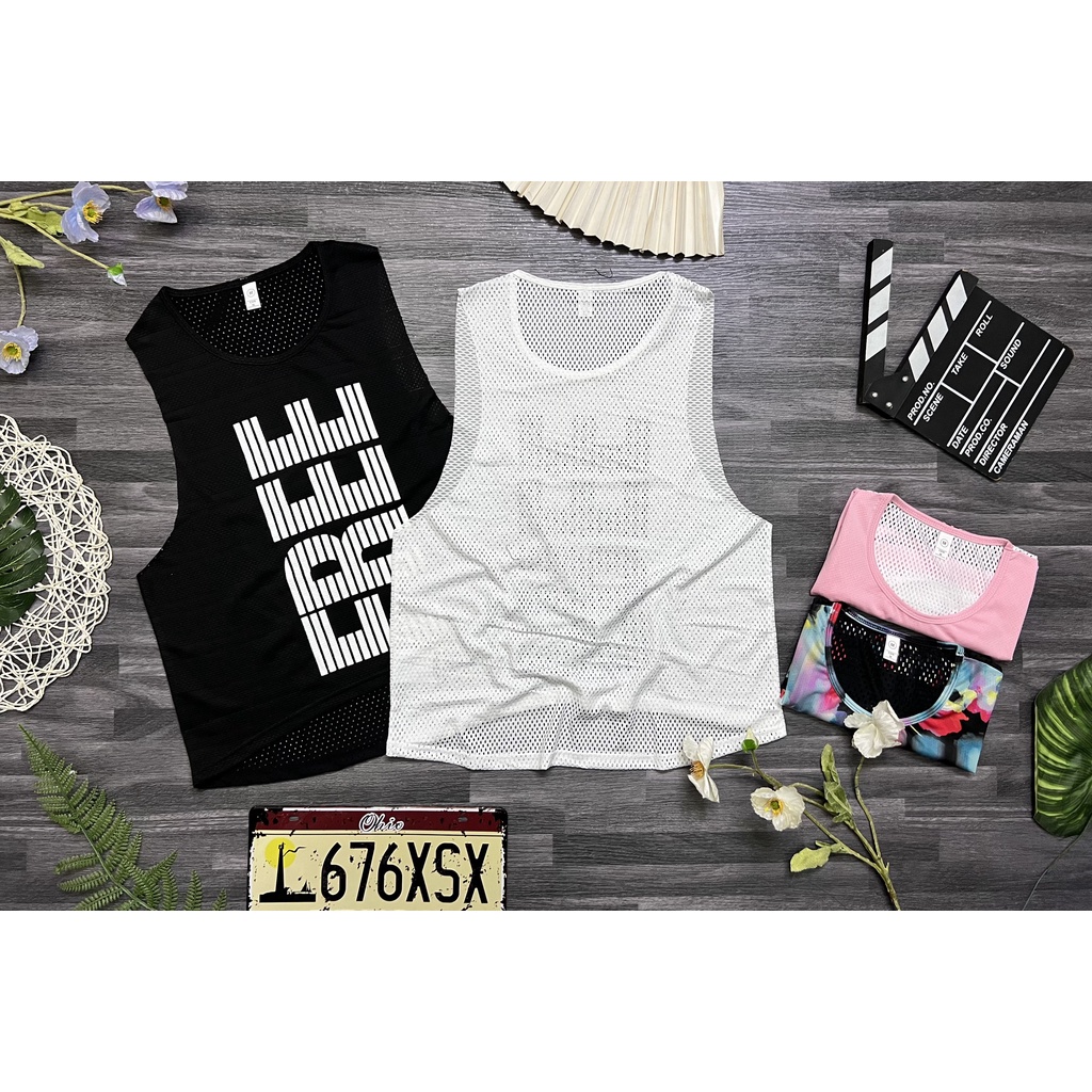 Áo tanktop nữ tập gym yoga, áo mặc phối bên ngoài siêu xinh P40200