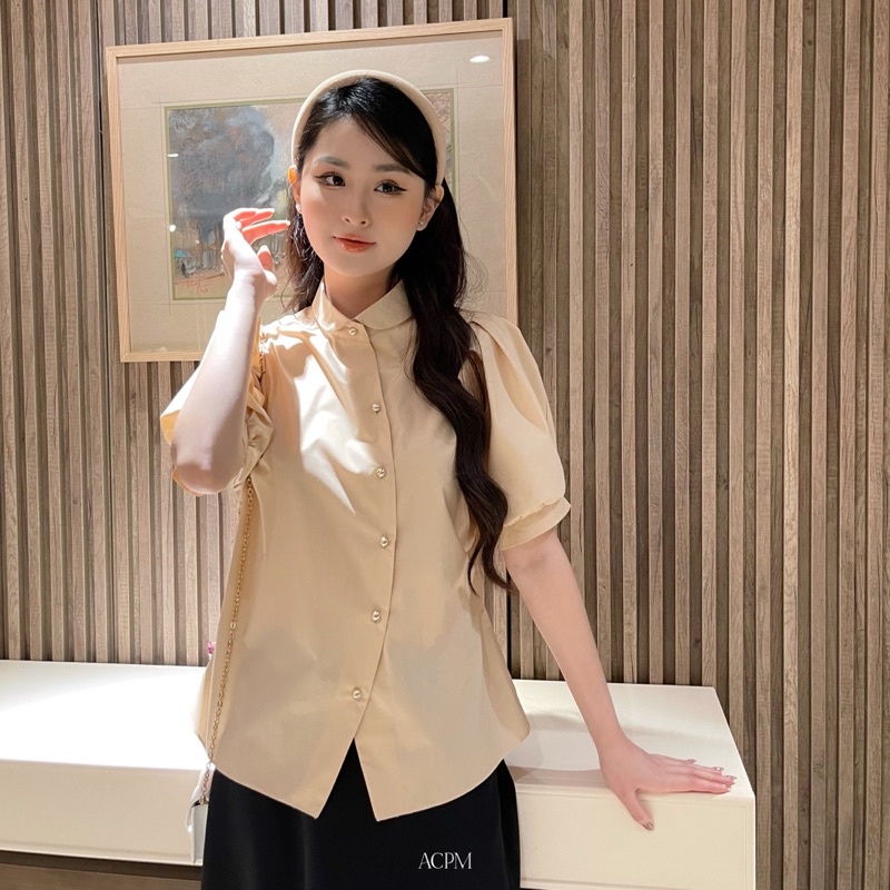Amery Shirt / Áo sơ mi thiết kế vạt cong