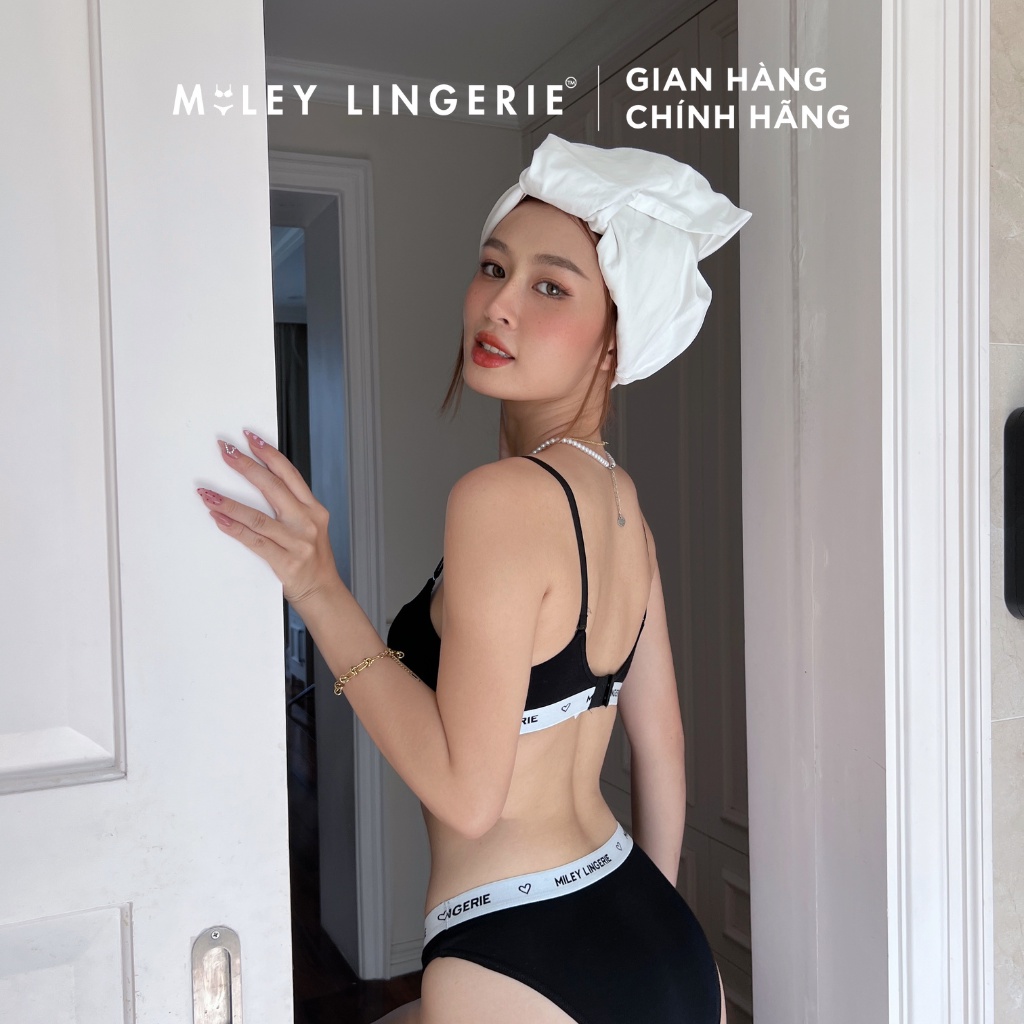  Áo Ngực Nữ Phối Lưng Logo Miley Vải Sợi Thiên Nhiên Miley Lingerie Bamboo BRB01001