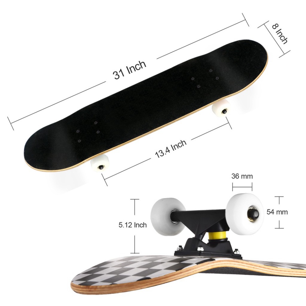 [KHUYẾN MẠI] Ván trượt Skateboard mặt nhám keenstore mẫu Caro chính hã