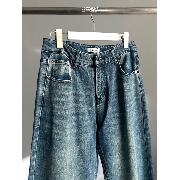 Quần jeans unisex suông cao cấp Q0256 by COCCACH