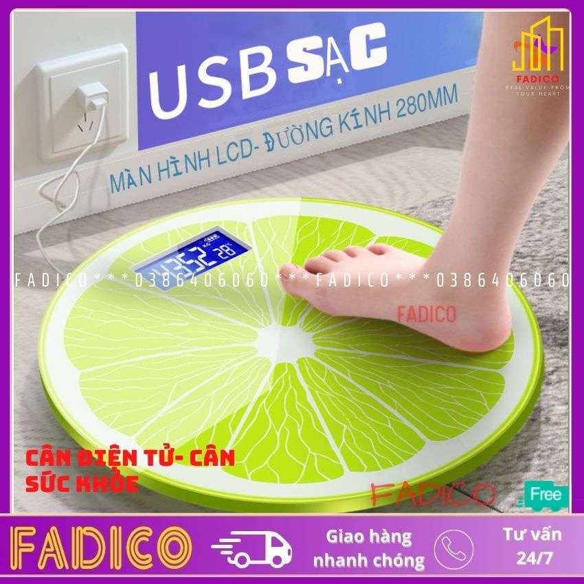 Cân điện tử sạc USB,Cân sức khỏe gia đình mẫu tròn chống va chạm kính