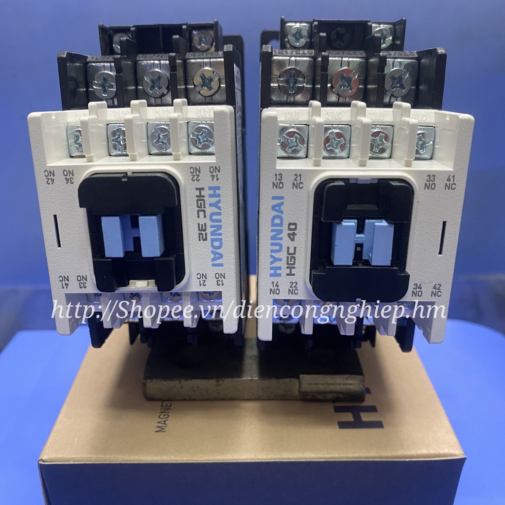 Contactor Khởi động từ 3 Pha Hyundai 32A, 40A - Hàng Chính Hãng, Hyundai 3P HGC-32/HGC-40