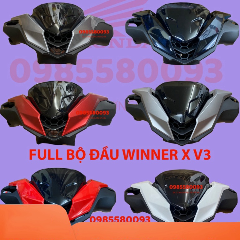 Bộ đầu Winner X 2022, NHựa đầu winner v3 hàng Honda chính hãng .có thể lắp cho Winner x v2