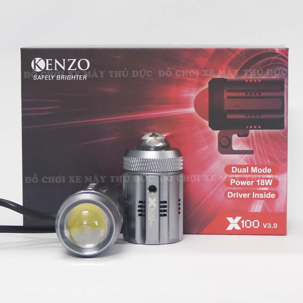 Bi Cầu Kenzo X100 V3, Đèn trợ sáng kenzo Bảo Hành 1 năm