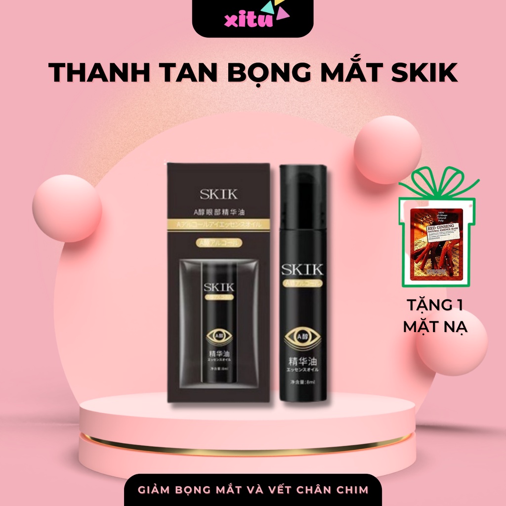 Thanh lăn tan bọng mắt SKIK - Hỗ trợ giảm bọng mắt to,dưỡng da vùng mắt, giảm nếp nhăn, thâm quầng mắt, vết chân chim