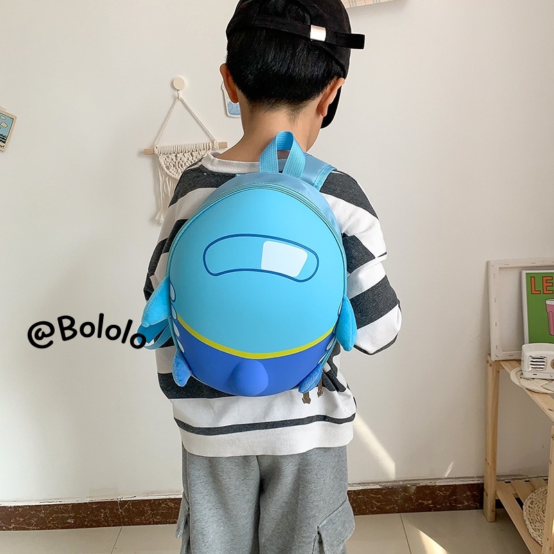 Bololo Balo Đi Học Hình Quả Trứng Hoạt Hình Dễ Thương Cho Trẻ Mẫu Giáo 1-5 Tuổi