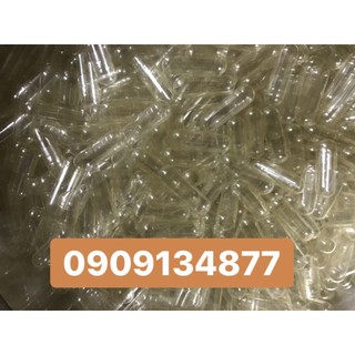 1000 Vỏ nang trong suốt, viên nang màu xanh lá, vỏ viên nang rỗng, viên nang rỗng, vỏ viên thuốc con nhộng size 0