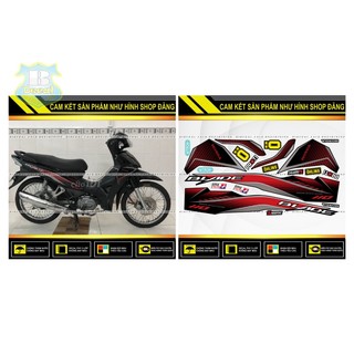 TEM RỜI WAVE BLADE 110 CHẾ MẪU 2017 PHỐI ĐỎ ĐEN