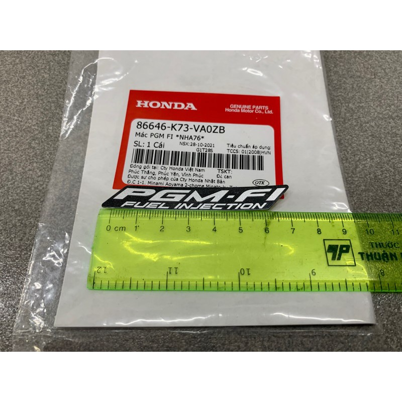 Tem Chử PGM Fi  xe Đen Nhám