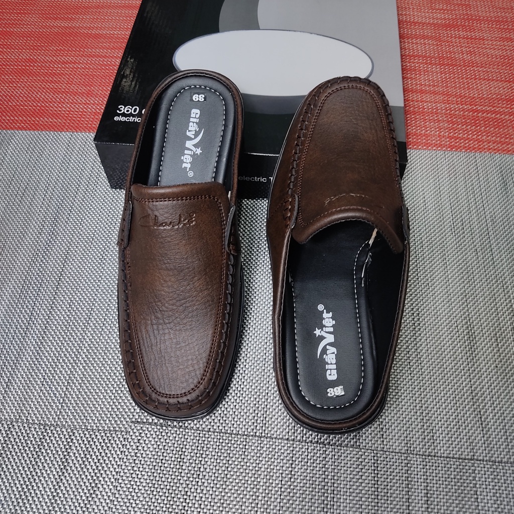 Giày lười nam, giày sục nam không gót dành cho người trung niên size từ 38 đên 43