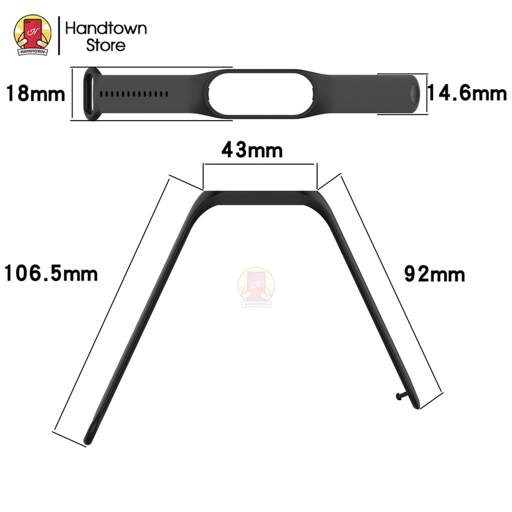 Dây Đeo Silicon Thay Thế Cho Đồng Hồ Thông Minh Xiaomi Mi Band 5 6 7 Miband 5 6 7 Silicon Dẻo Handtonw