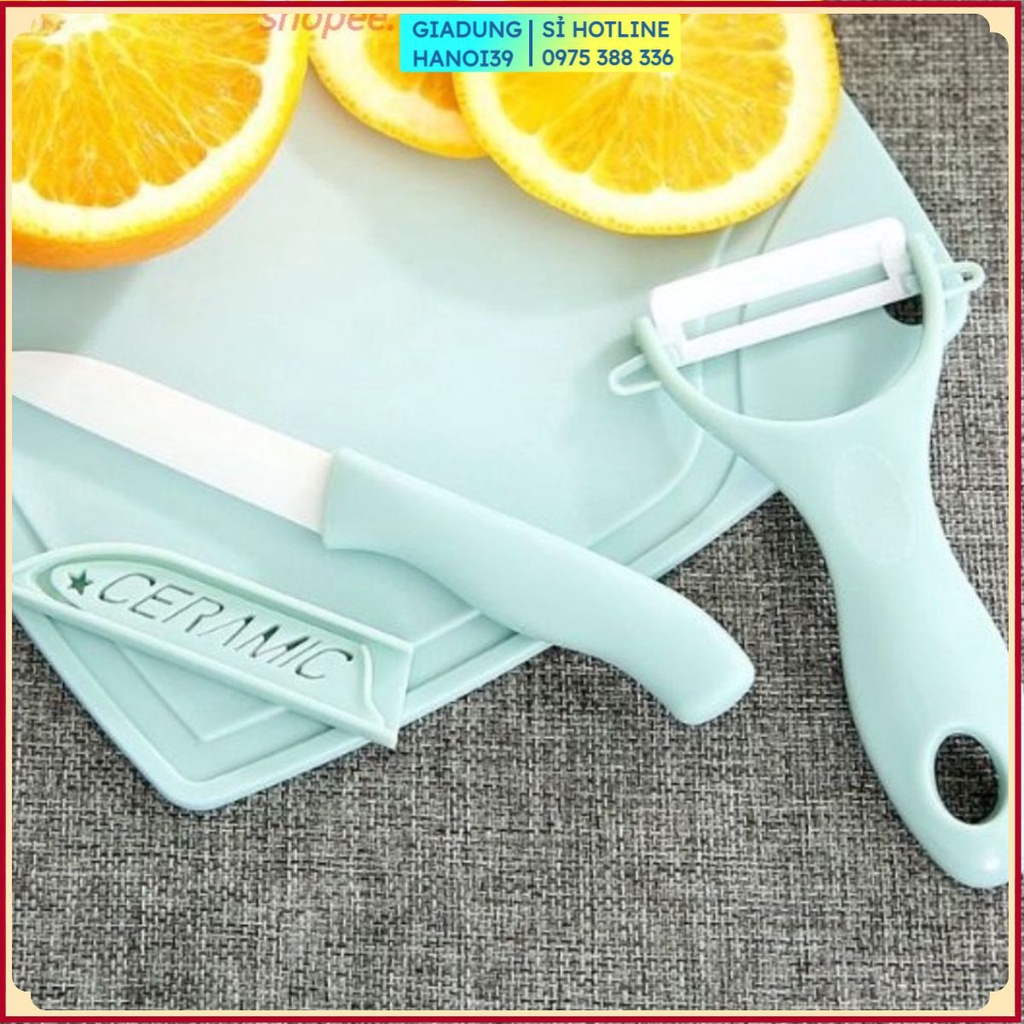 Bộ dao, thớt, nạo củ quả đa năng siêu bền ( màu ngẫu nhiên)