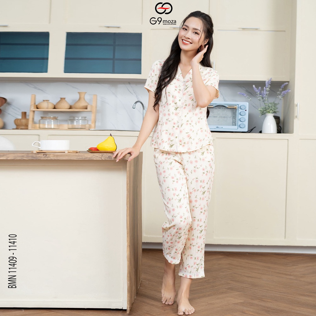 Bộ pijama đồ mặc nhà G9moza 11409-11410 chất kate hàn mềm mịn mát