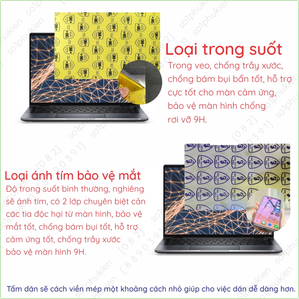 Dán màn hình cường lực laptop Dell Latitude 9330 2-in-1 nano dẻo siêu mỏng trong suốt, nhám chống vân tay, bảo vệ mắt