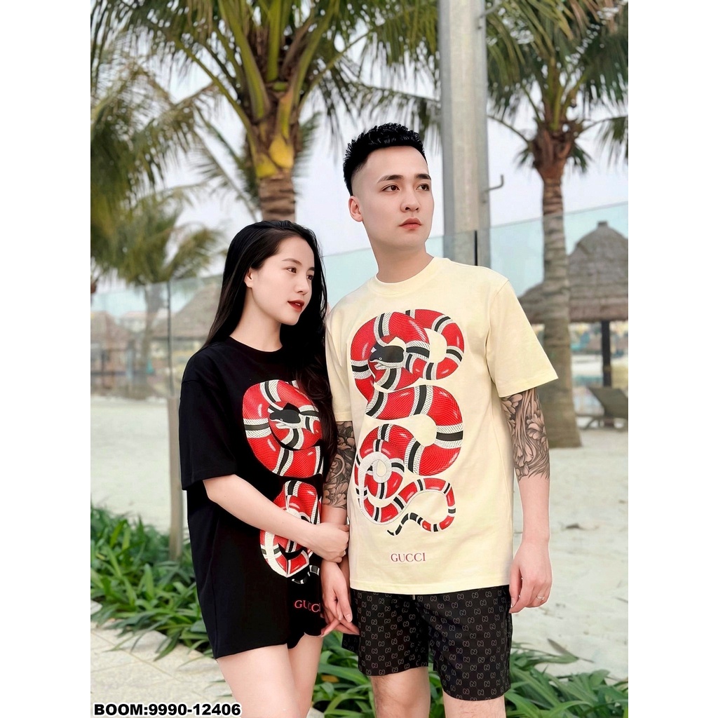 Áo Gucci In Rắn Hot Hit Cao Cấp - Full Size Nam,Nữ