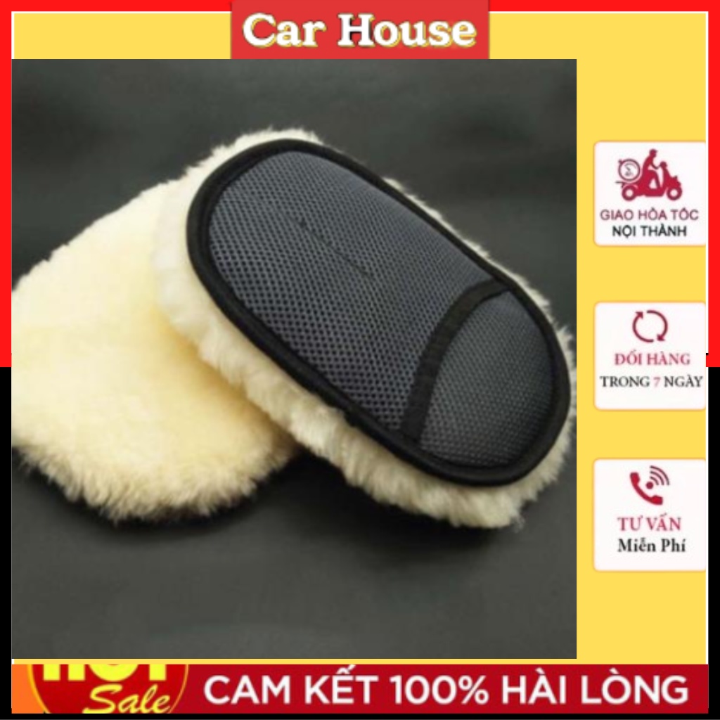 Găng tay rửa xe ô tô chuyên dụng lông cừu