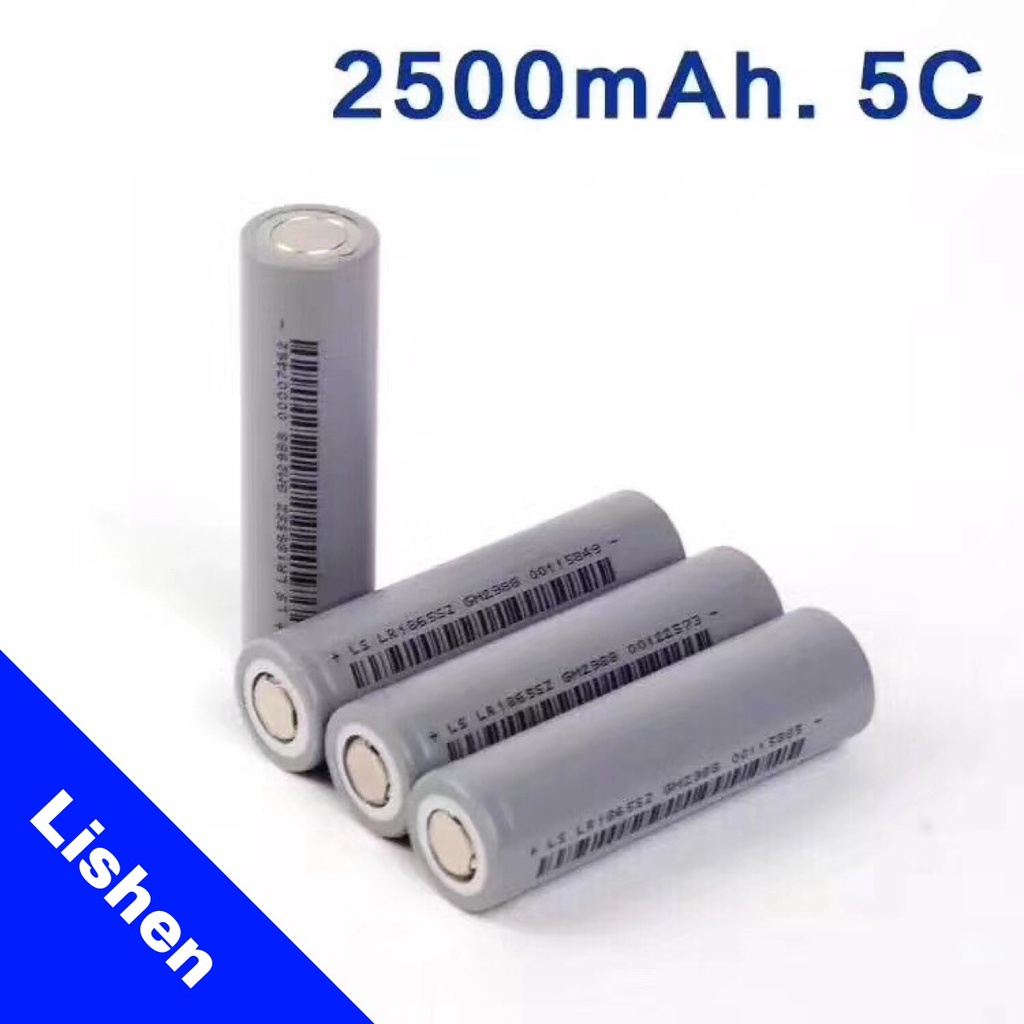 Cell Pin Chính Hãng Lishen xám 2500mAh, Dòng xả cao 12A - Chính Hãng