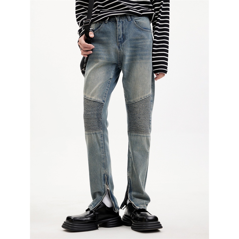 Quần jeans skinny đắp gối phong cách Hàn Quốc
