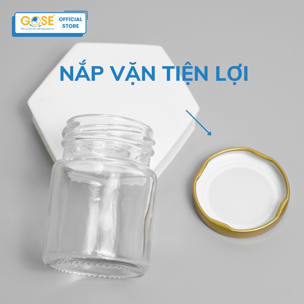 Hũ chưng yến thủy tinh nắp vặn 70ml GOSE hộp đựng thực phẩm giúp bảo quản đồ ăn